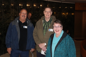Dave Anger, Rusty Wade, and Dearborn Library Foundation Member Anne Gautreau